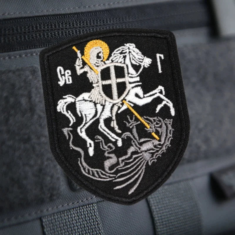 Archangel Michael Embroidery Patch Tactical Morale Badge Print Armband Hook Loop Military Patches Backpack Clothing Sticker