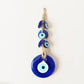 Evil Eye Glass Blue Turkish Evil Eye Pendant Wall Hanging Crystal Beads for Home Decor Living Room Wall Decoration Amulet Gift