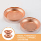 2Pcs Authentic Tibetan Copper Mandala Plate Hand Carved Buddhist Offering Bowl Water Bowl for Worship Yoga Meditation Sacred