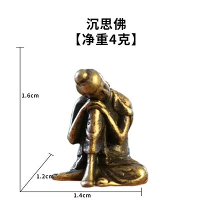 Micro Landscape Bronze Chinese Buddha Ancient Tea Ceremony Zen Moss Rockery Bonsai Sand Table Decorationfairy Garden Miniatures