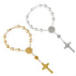 A52E One Decade Auto Rosary Beads Catholic Bracelet Saint Benedict Crucifix Divine Mercy Gift for Women Men