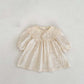 2026 Spring Princess Infant Baby Girl Bodysuit Sisters Dress Flower Embroidery Dress For Infant Sibling Girls Toddler Outfit
