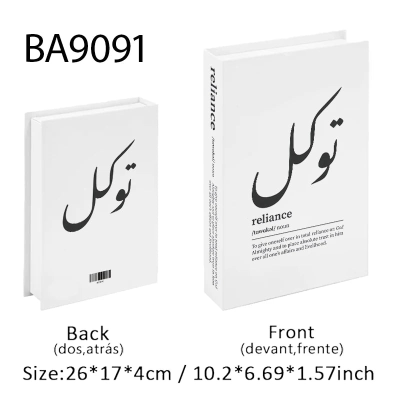 Islamic Mosque Luxury Fake Book Storage Box Kaaba Decorative Books Home Decor Coffee Table Bedroom Ornament Interior Decoration