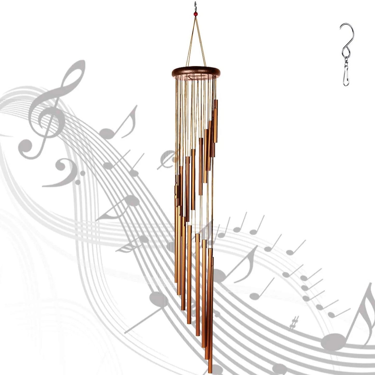 1pc Wind Chime Large Bells Wind Chimes Chapel Home Decor For Garden Outdoor Decoration Decor Gifts Yard Hanging Decor