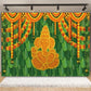 Indian Traditional Photography Background Marigold Green Leaf Hindu Indian Wedding Holi Flowers Garland Anniversary Backdrops