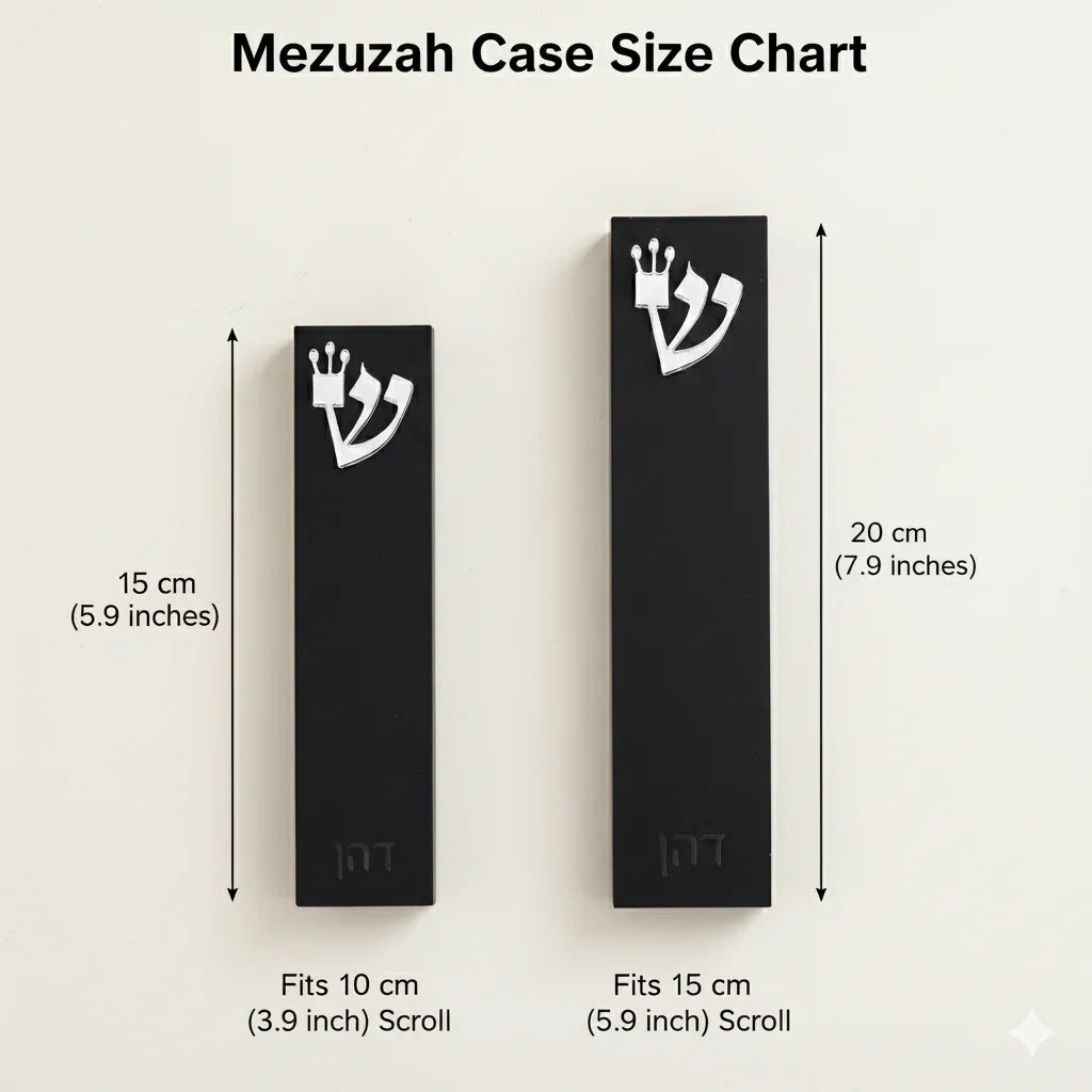 Personalized Acrylic Mezuzah Case Modern Judaica Door Blessing 3D Engraved Mezuzah for Jewish Home New Baby or Housewarming Gift