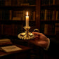 Luxury Gold Plated Orthodox Handheld Candle Holder with Handle for Church Liturgy Home Altar Prayer Devotion Christian Gift Deco