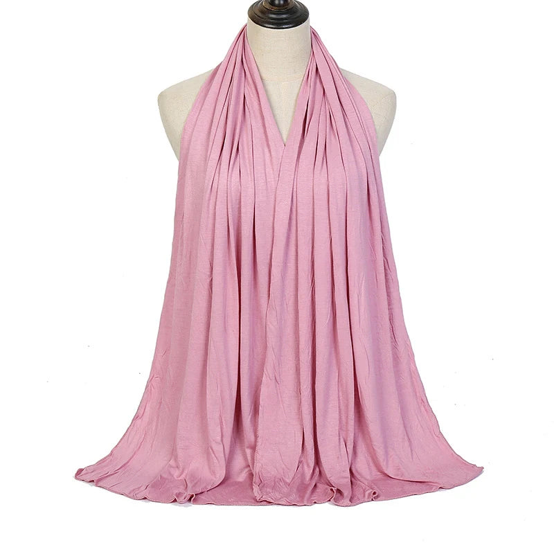 Premium Modal Cotton Jersey Hijab Scarf Muslim Long Shawl Women Plain Soft Turban Tie Head Wraps Africa Female Headband 170x60cm