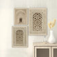 3pcs/set Islamic Mosque Window Canvas Posters Muslim Architectural Geometry Wall Art Prints for Middle Eastern Home Decor Gifts·