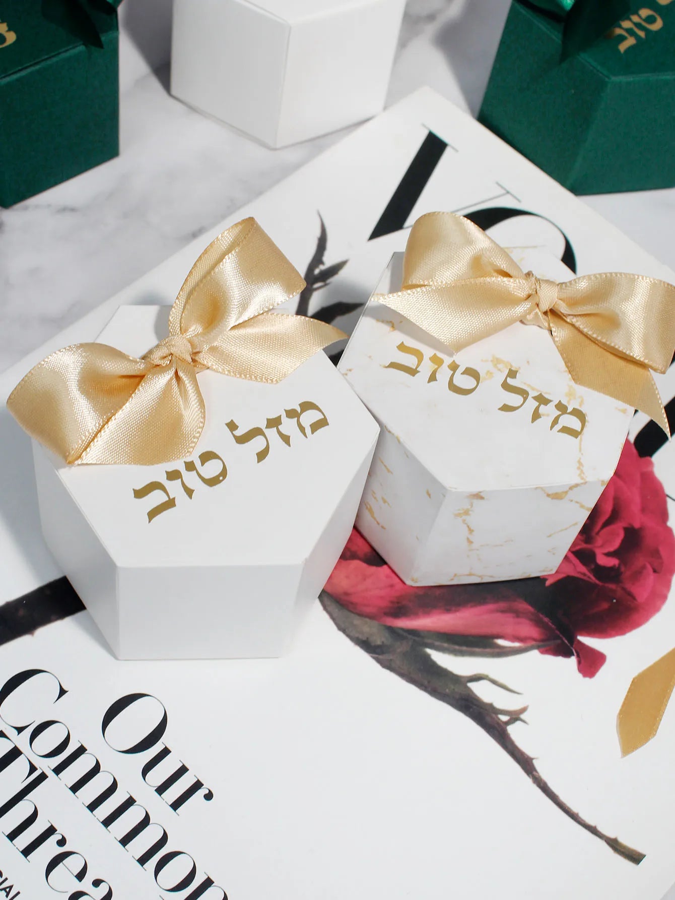 10/20/50pcs Thank you, candy box, Hebrew congratulations, containing chocolate, cookies, exquisite candy box