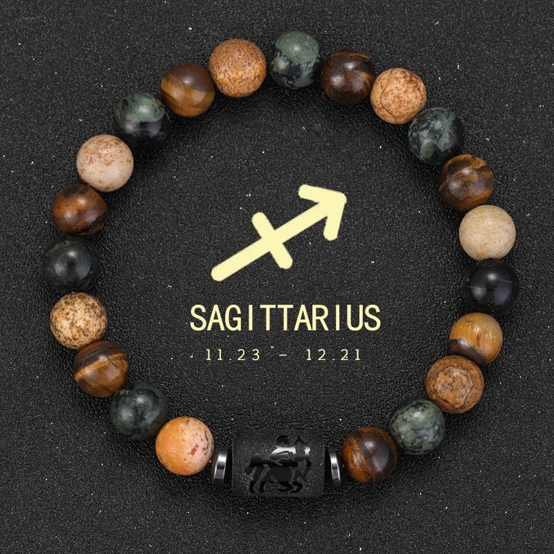 12 zodiac signs Bracelets Capricorn Taurus Cancer Virgo Pisces Bracelets Ladies Men Couples Friendship Jewelry Gift Bracelets
