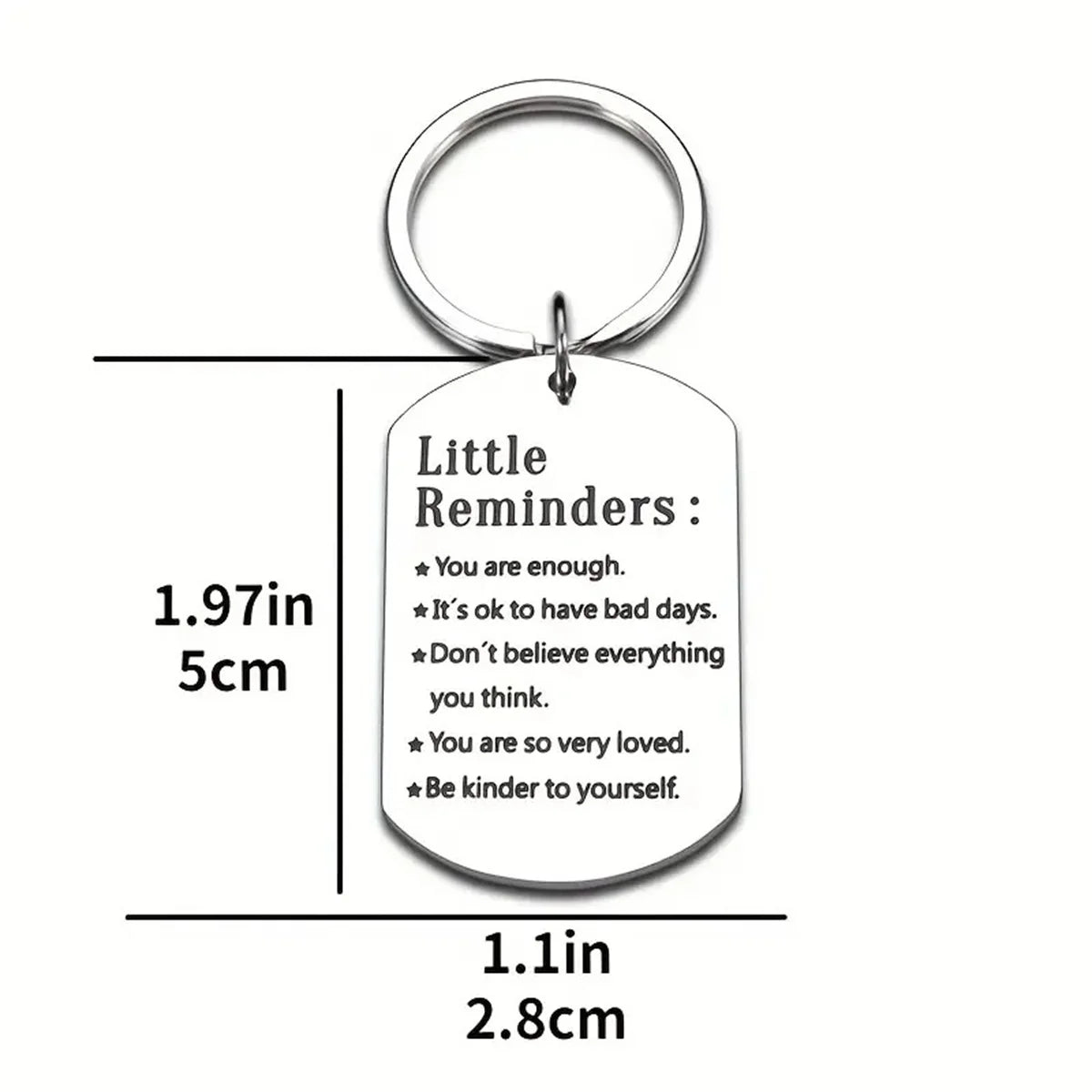 Inspirational Keychain Gift for Son Daughter Sister Brother BFF Stainless Steel Charms Jewelry Birthday Christmas for Men Women
