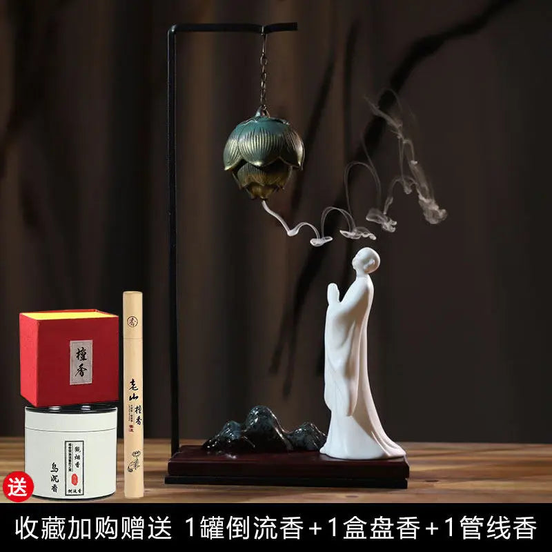 Backflow Incense Is A Household Indoor Zen-style Tea Room Sandalwood Ancient-style Decorative Item Ramadan Decorations Bakhoor