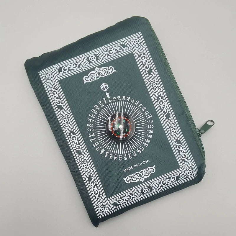 Lightweight Travel Prayer Mats Compass Pattern Muslim Prayer Mats Pilgrim Ramadan Gift Muslim Waterproof Polyester Prayer Rugs