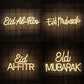 Eid Mubarak Led Neon Sign, Warm White Letter Icon, Suitable For Home And Bedroom Decor, Usb Powered, Ramadan Party Gifts.