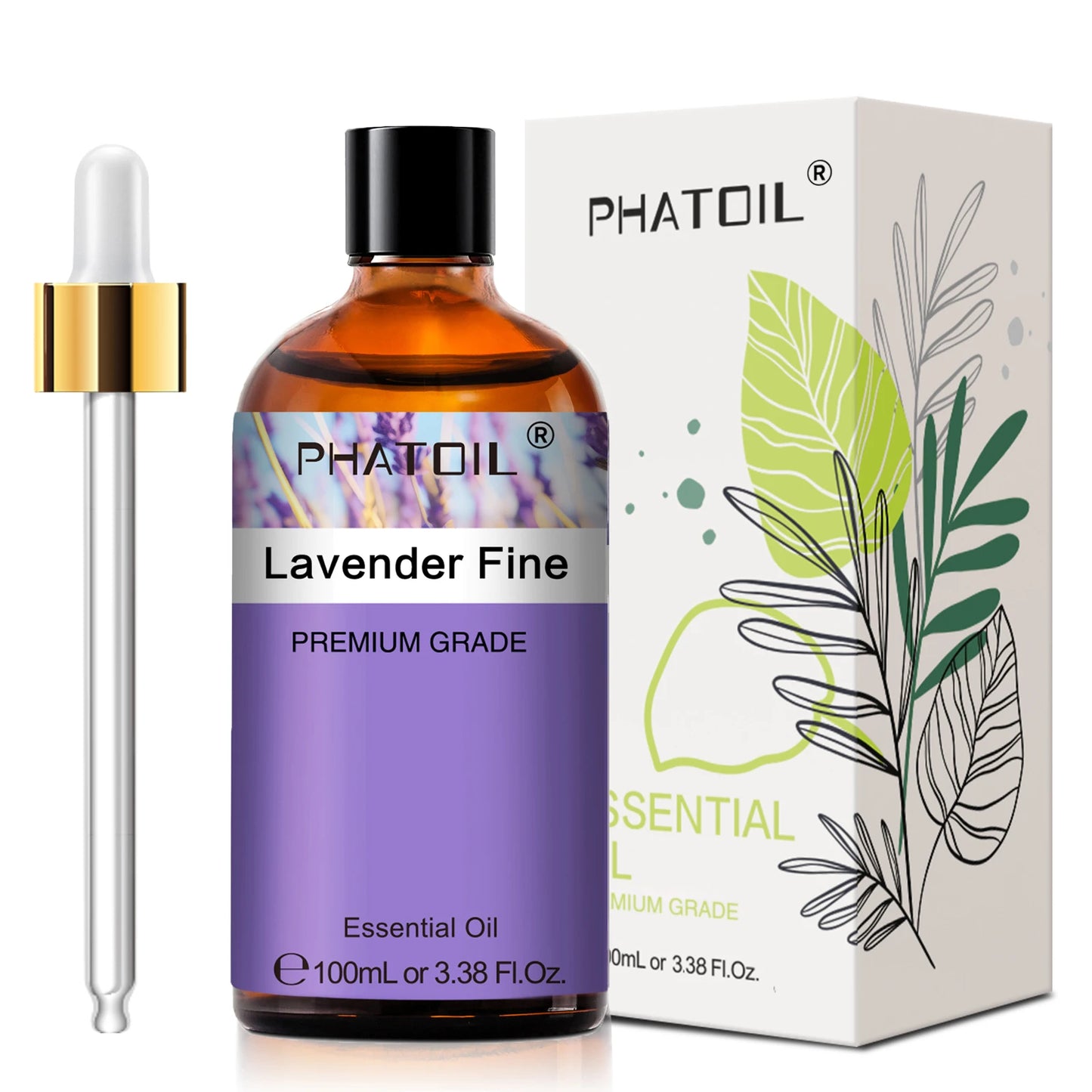PHATOIL 100ml Natural Essential Oil For Skin Aromatherapy Lemongrass Eucalyptus Lavender  Peppermint Fragrance Essential Oils