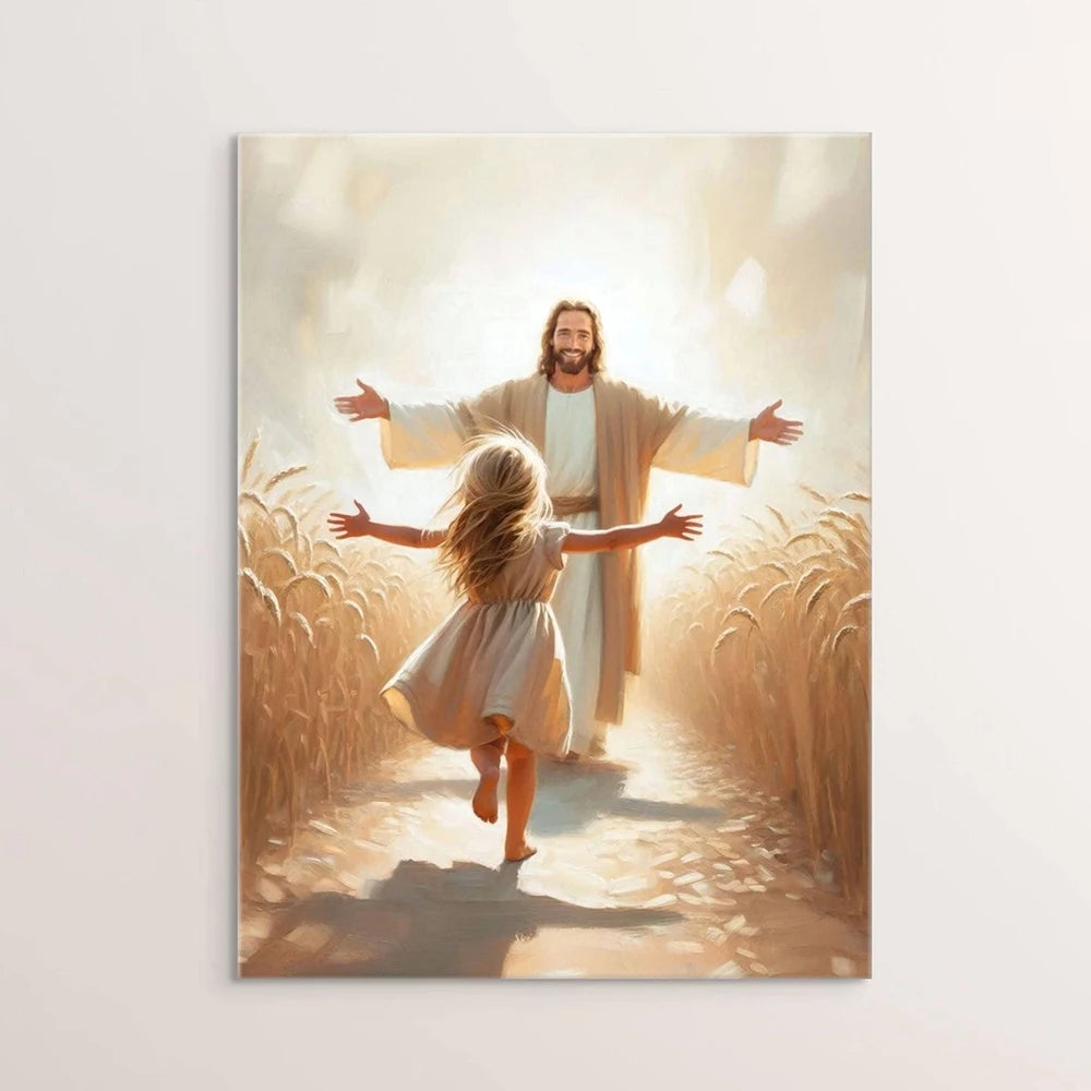 Jesus Christ Canvas Postres Christian Jesus Portrait Wall Art Print Poster I Will Walk with Christ LDS Bible Verse Gift Poster