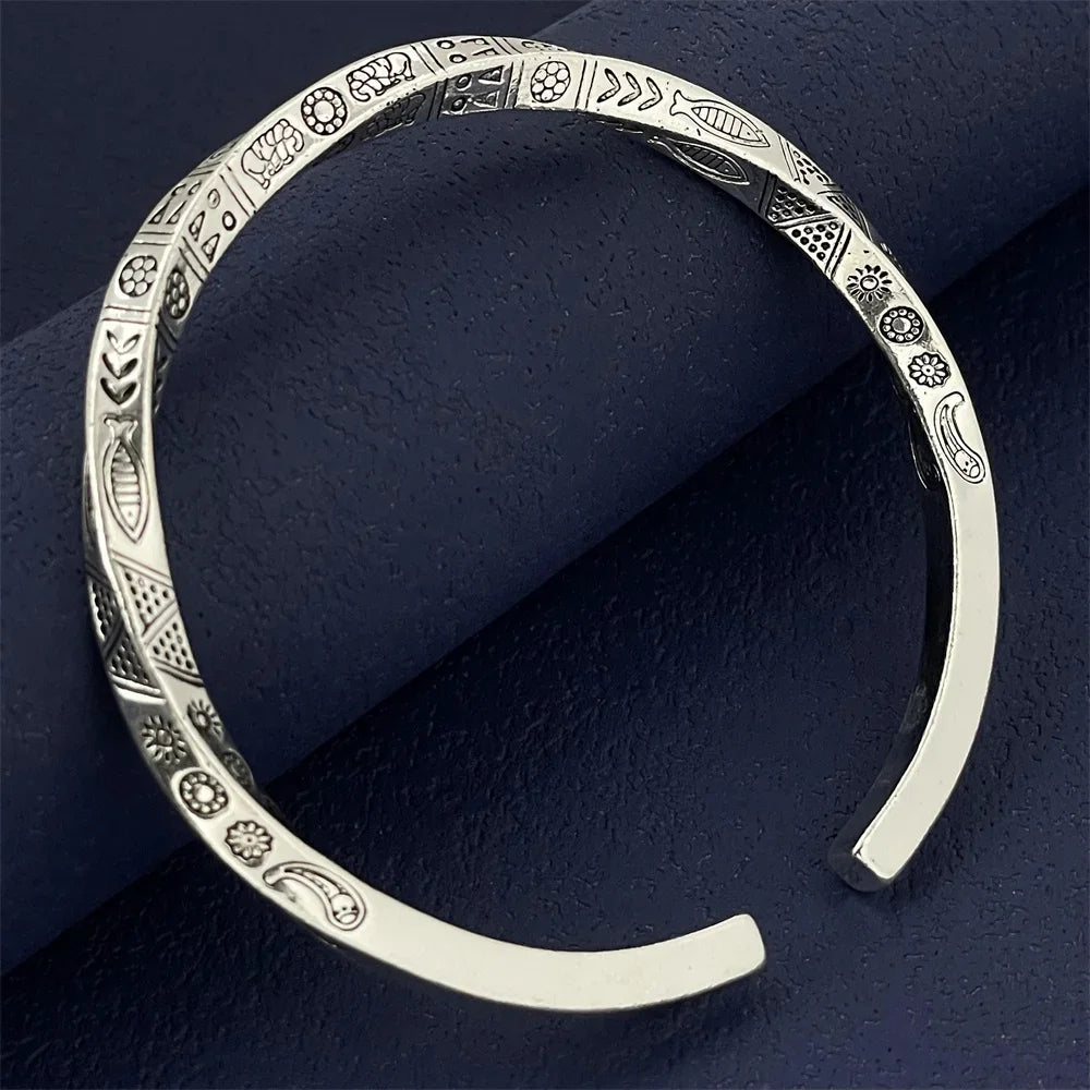 925 sterling silver, totem open bracelet, balance of wildness and elegance