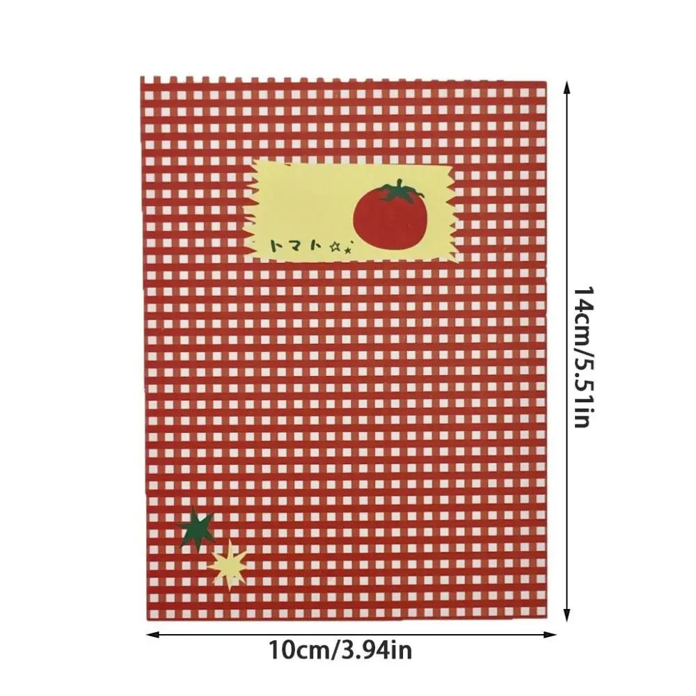 Lovely Tomato Notebook Thick Notepads with 78-96 Page Unlined Journal for Writing Drawing Sketching Journaling Mind Map