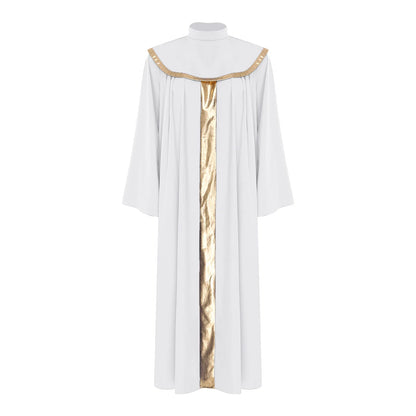 Womens Priest Clergy Cosplay Robe Church Choir Dress Men's Long Sleeve Vestments Catholic Priest Halloween Carnival Party