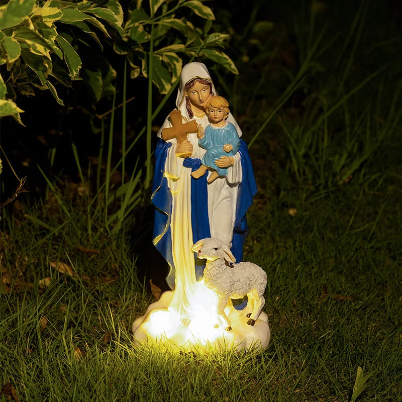 Christmas Nativity Scenes Ornaments Home Decoration Resin Gift Virgin Mary Sheep Christian Home Decor Catholic Religious Statues