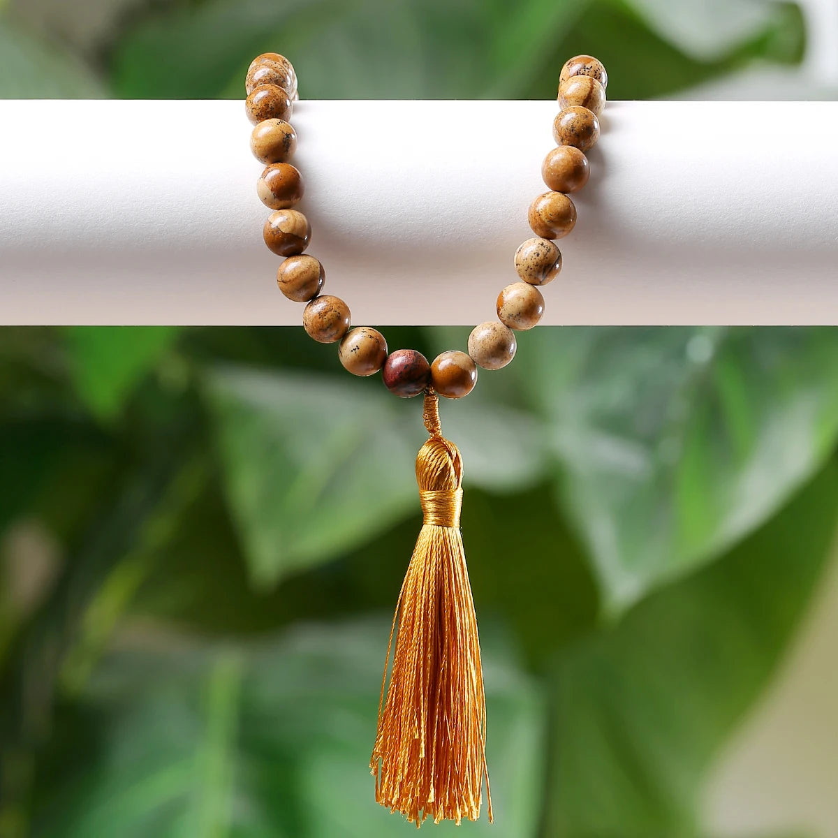 JD 10mm Natural Rose Quartz Bracelet Tassel Pendant 33 Prayer Beads Islamic Muslim Tasbih Allah Mohammed Rosary For Women Men