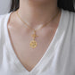 Double Amulet Protection Necklace witch Knot Pentagram Tetragrammaton Stainless Steel Protection Jewerly Wholesale