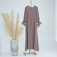 Eid Muslim Dress for Women Abaya Bow Jalabiya Ramadan Lace Up Vestidos Largos Islam Arab Long Robe Morocco Dubai Kaftan 2025