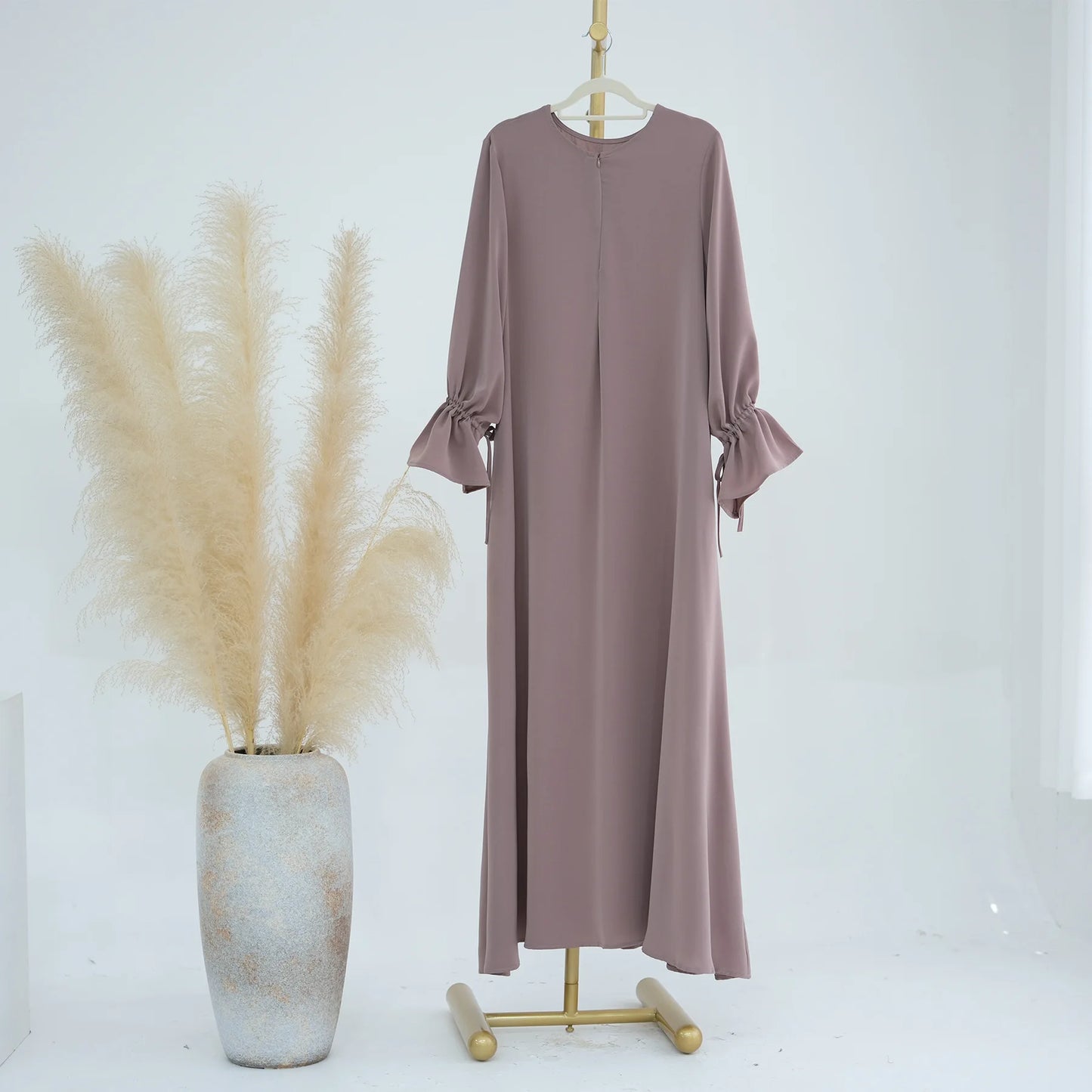 Eid Muslim Dress for Women Abaya Bow Jalabiya Ramadan Lace Up Vestidos Largos Islam Arab Long Robe Morocco Dubai Kaftan 2025