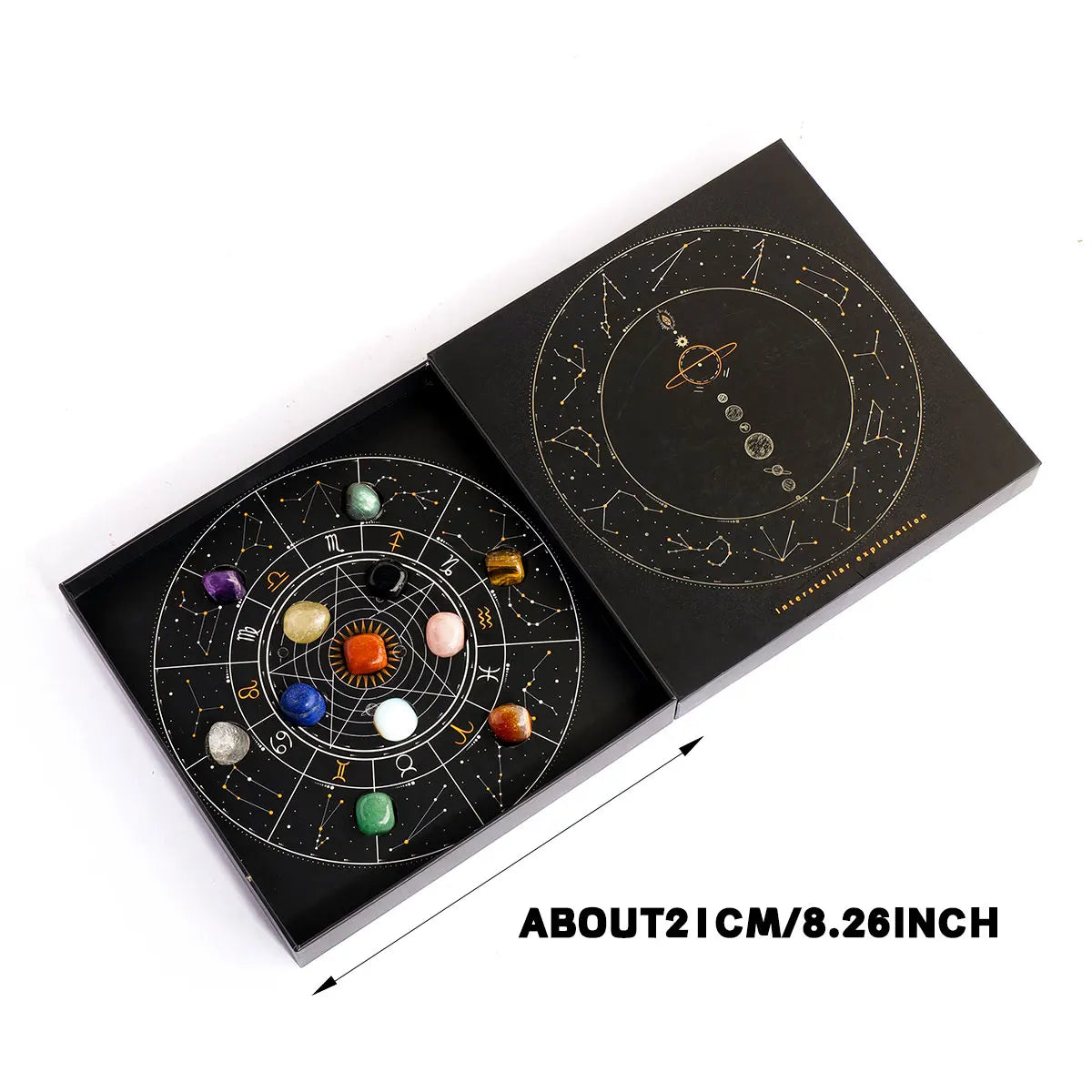 Natural Crystal Constellation Rolling Stone Set, Reiki Chakra Healing Wicca Massage Globe, Energy Balancing Tool for Wellness