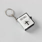 Fashion Holy Bible Keychain Mini Christian English Book Key Ring For Gift