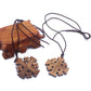 Simple Religious Necklaces Wooden Jerusalem Cross Pendant Necklaces Women Men Christian Religious Prayer Jewelry Accessory Gifts