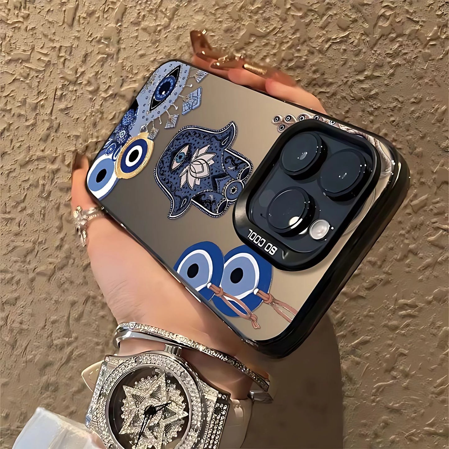 Lucky Turkish Blue Evil Eye Phone Case For iPhone 16 15 14 13 12 11 mini Pro Max X XR XSMAX 8 7 Plus Anti Fall Matte Back Cover