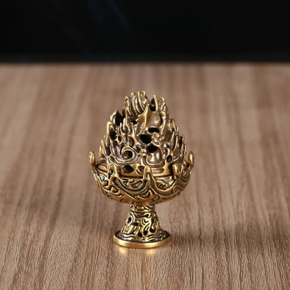 LTT Mini Boshan Burner Pure Brass Incense Burner Home Indoor Zen Ornament Incense Burner