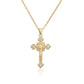 NEWBUY Gold Color Jesus Cross Pendant Stainless Steel Chain Necklace For Women Men Classic Design Christain Jewelry Gift