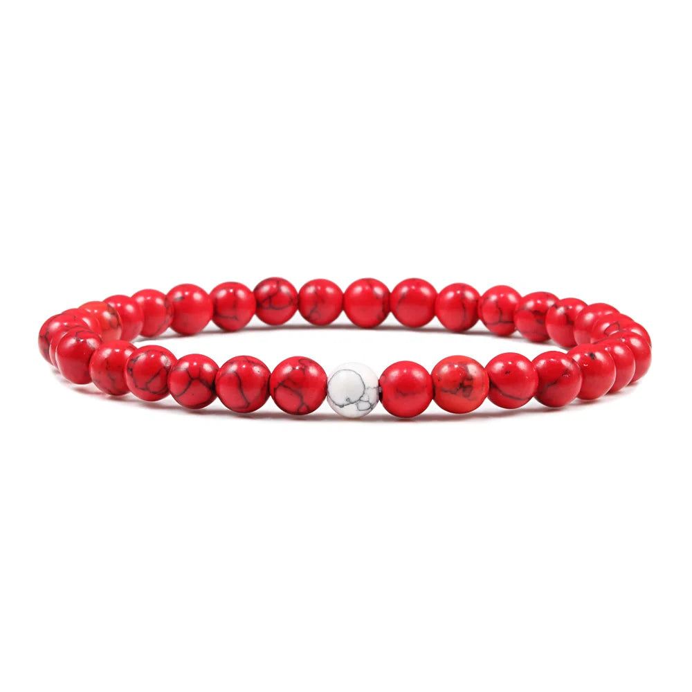 6/8/10MM Natural Stone Bracelet Red Pine Stone Prayer Beaded Bracelet Rosary Meditation Bracelets Men Women Yoga Jewelry Pulsera
