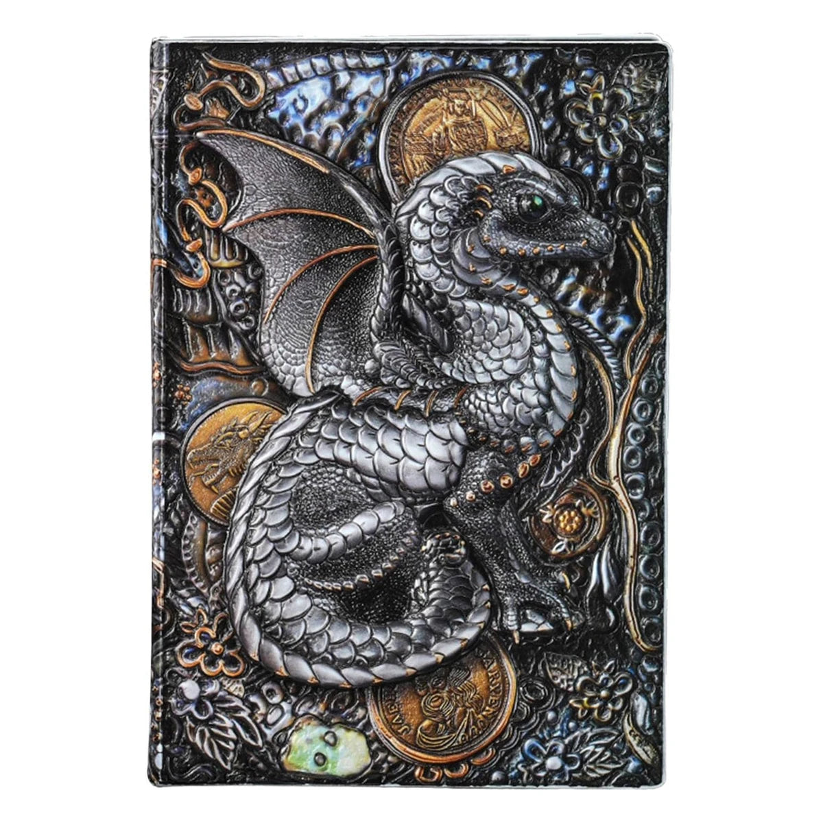 Vintage Dragon Relief Notebook A5/100 Sheets, Suitable For Planning, Scheduling, Journaling, Meeting Notes, Inspiration, Creativ