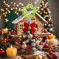 Christmas Fuzzy Grinch Star Tree Topper Holiday Festive Creative Grinch Decoration Christmas Party Home Decor Ornament