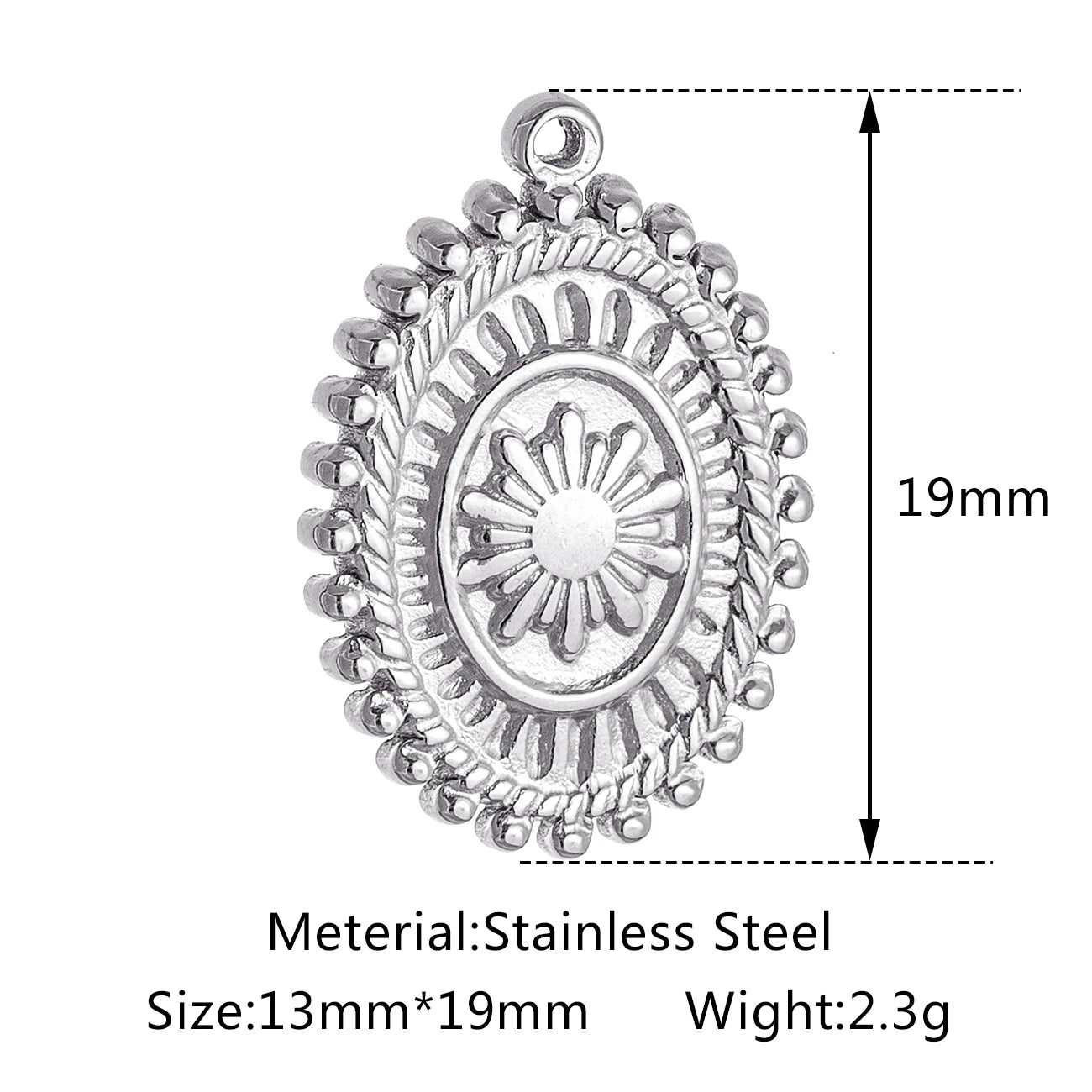 3pcs/Lot Stainless Steel Casting Sunburst Sun Moon Star Charms Pendant For DIY Necklace Bracelet Earrings Jewelry Accessories