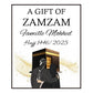 100pcs Custom A Gift Of Zam Zam Sticker Water Bottle Label Wedding Favours Hajj Umrah Mubarak Nikkah Adhesive Guest Gift Baptism