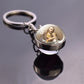 Religious Keychain St Francis Double Sided Key Chains Catholic Glass Ball Pendant Keyring Jewelry Keychain Jesus Christian Gifts