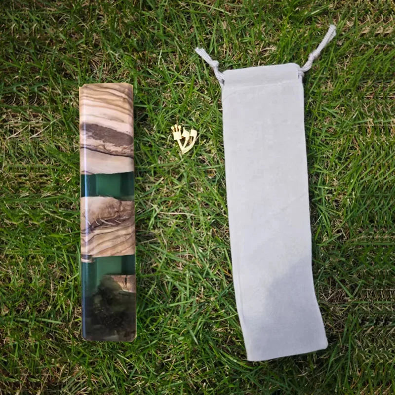 Wood Resin Mezuzah Case with Hebrew Shin Symbol Handcrafted Mezuzah Case for Door Decoration Mezuza Jewish Religious Celebration