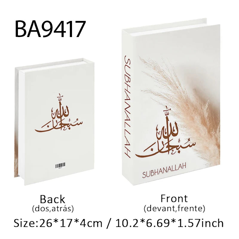 Islamic Mosque Luxury Fake Book Storage Box Kaaba Decorative Books Home Decor Coffee Table Bedroom Ornament Interior Decoration