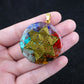 35mm Hexagon Shape 7 Chakra Orgonite Energy Pendant Healing Energy Crystal Beads for Yoga Meditation Spiritual Amulet Orgonite
