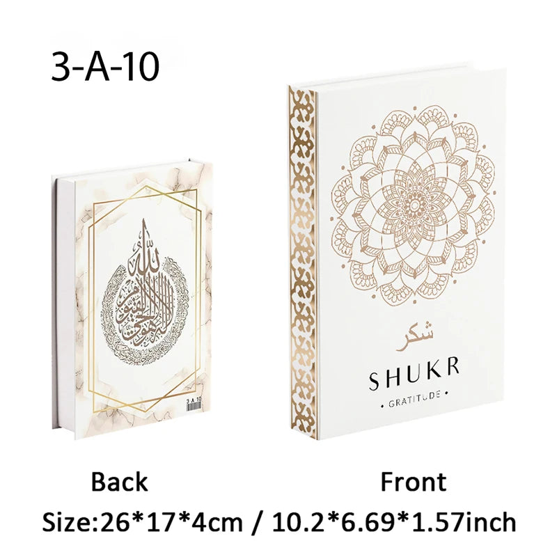 Islamic Mosque Luxury Fake Book Storage Box Kaaba Decorative Books Home Decor Coffee Table Bedroom Ornament Interior Decoration