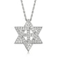 APIR 925 Silver D/VVS1 Moissanite Star Pendant Necklace Cross Star of David for Men Women Lucky Amulet Chain Neck Jewelry