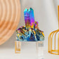 Natural Rough Rainbow Titanium Plating Aura Quartz Clusters Spiritual Crystals Gemstone Healing Stones Specimen for Decor