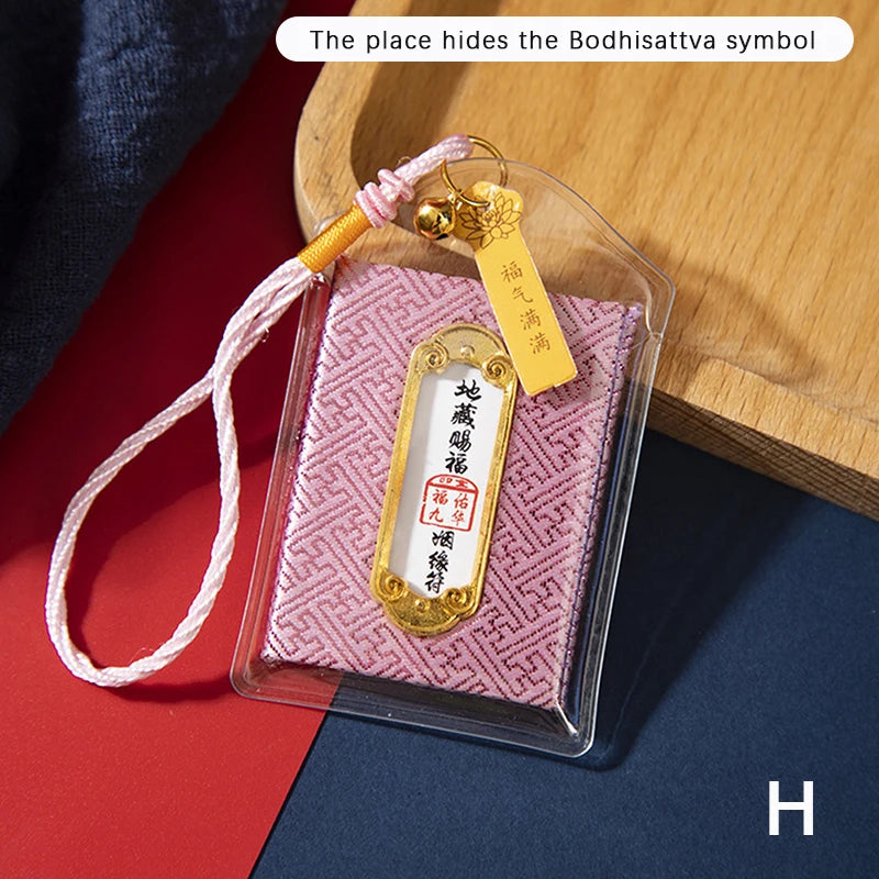 Buddhism Monastery Temple Guan Yin Buddha Efficacious Amulet Pendant Bless Family Safety Health Good Luck Career Gifts Lucky Bag