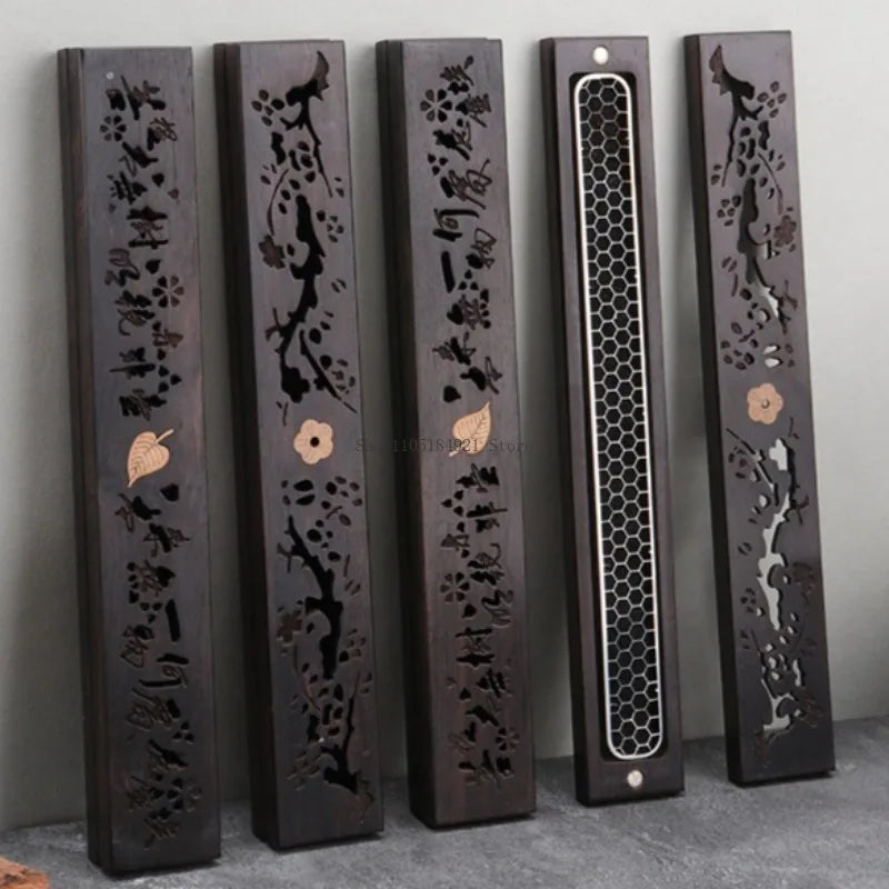 Natural Wooden Lying Incense Box Aromatherapy Stove Home Indoor Tea / Room Decoration Meditation PurificationLasting Fragrance