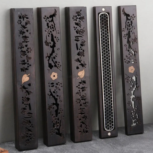 Natural Wooden Lying Incense Box Aromatherapy Stove Home Indoor Tea / Room Decoration Meditation PurificationLasting Fragrance